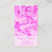 Hübsch in rosa, rosafarbenes Rosa Visitenkarte (Rückseite)