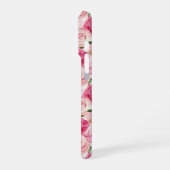 Hübsch in Rosa Roses Blumennagel Polnisch iPhone Hülle (Linke Seite)