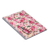 Hübsch in Rosa Roses Blumennagel Polnisch Notizblock (Rechte Seite)