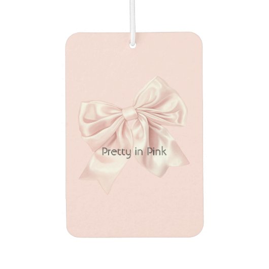 Hübsch in Rosa Schleife Autolufterfrischer (Vorderseite)