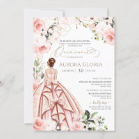 Hübsch in Rosa Schöne, weiße Rose Quinceañera