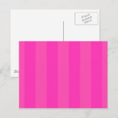 Hübsch in rosa Streifen Postkarte (Vorne/Hinten)