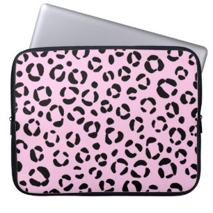 Hübsch in rosa Tierschrift Laptopschutzhülle