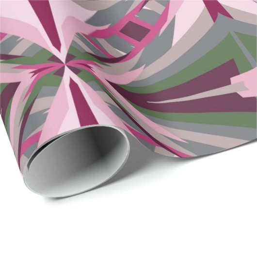 Hübsch in rosa und grün gestrichenen Farbblöcken Geschenkpapier (Rolleneckpunkt)