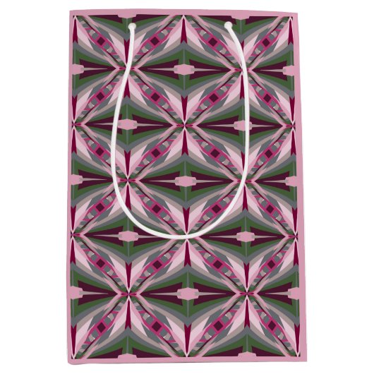 Hübsch in rosa und grün gestrichenen Farbblöcken Mittlere Geschenktüte (Vorderseite)