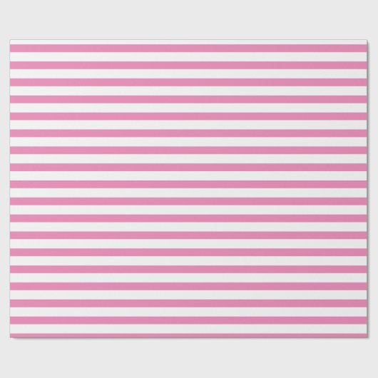 Hübsch in Rosa und Weiß Streifen Geschenkpapier (Flach)