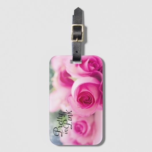 Hübsch in Rosen Gepäckanhänger (Vorderseite Vertikal)