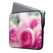 Hübsch in Rosen Laptopschutzhülle (Vorderseite Links)