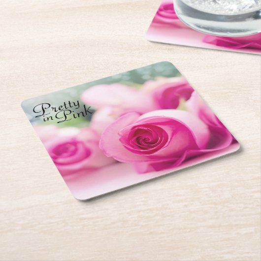 Hübsch in Rosen Rechteckiger Pappuntersetzer (angewinkelt)