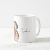 Hübsch in roter floraler Optik Kaffeetasse (VorderseiteRechts)