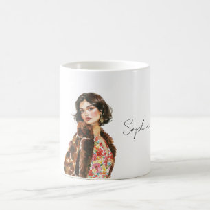Hübsch in roter floraler Optik Kaffeetasse