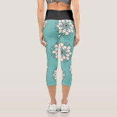 Hübsch in Türkis Capri Leggings (Rückseite)