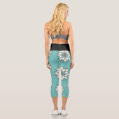 Hübsch in Türkis Capri Leggings (Rückseite)
