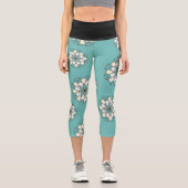 Hübsch in Türkis Capri Leggings (Vorderseite)