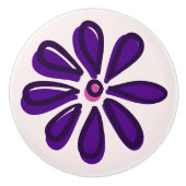 Hübsch Indigo Blume Doodle Keramikknauf (Vorderseite)