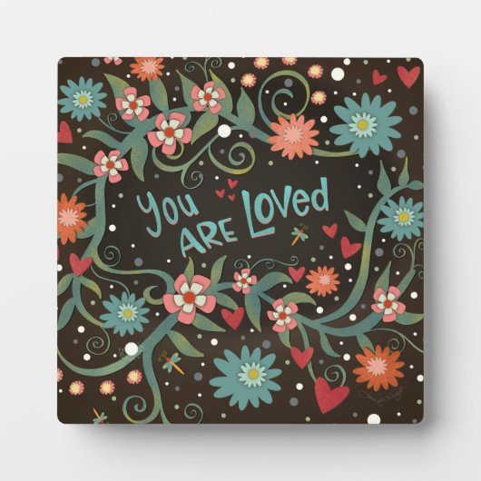 Hübsch inspirierende Blüte Sie lieben Fotoplatte (Vorderseite)