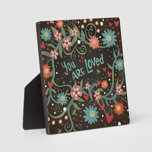 Hübsch inspirierende Blüte Sie lieben Fotoplatte (Vorderseite)