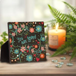 Hübsch inspirierende Blüte Sie lieben Fotoplatte<br><div class="desc">Inspiration Hübsch Sie sind lieben Easel Plaque - hübsche, skurrile und stilvolle Kunstwerke, mit einem dunklen Hintergrund mit rosa und aquamarinen Blume, geschaffen, um inspirieren und hochzuheben. Die farbenfrohe, hübsche Blumengestaltung verleiht Ihrem Tag ein angenehmes Ambiente. Diese spaßigen Easel-Plakate machen große inspirierende Keepsakes für Familie, Freunde, Kollegen, Lehrer, etc.. Modernere,...</div>