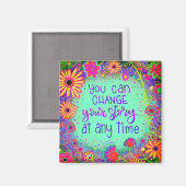 Hübsch inspirierender Blumenspass Trendy Your Stor Magnet (Vorderseite/Rückseite)