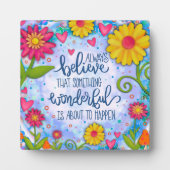 Hübsch inspirierendes etwas Wunderbares Fotoplatte (Vorderseite)