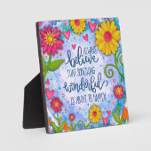 Hübsch inspirierendes etwas Wunderbares Fotoplatte (Vorderseite)