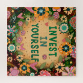 Hübsch investieren Sie in Ihren Spaß Gelbe Blüte Puzzle (Horizontal)