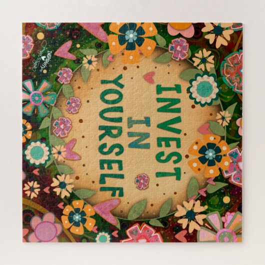 Hübsch investieren Sie in Ihren Spaß Gelbe Blüte Puzzle (Horizontal)