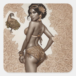 Hübsch ist wie Hübsch Quadratischer Aufkleber