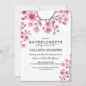 Hübsch Japanisch Cherry Blossom Floral Bachelorett Einladung (Vorderseite)