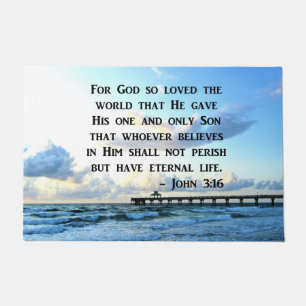 HÜBSCH JOHN 3:16 OCEAN FOTO DESIGN FUßMATTE