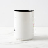 Hübsch K Mit Monogramm Initial Alphabet Zweifarbige Tasse (Mittel)