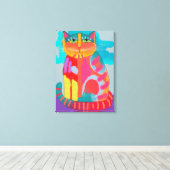 Hübsch Kitty Abstrakt Painting Leinwanddruck (Insitu (Holzboden))