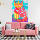 Hübsch Kitty Abstrakt Painting Leinwanddruck (Insitu (Wohnzimmer))