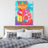 Hübsch Kitty Abstrakt Painting Leinwanddruck (Insitu (Schlafzimmer))