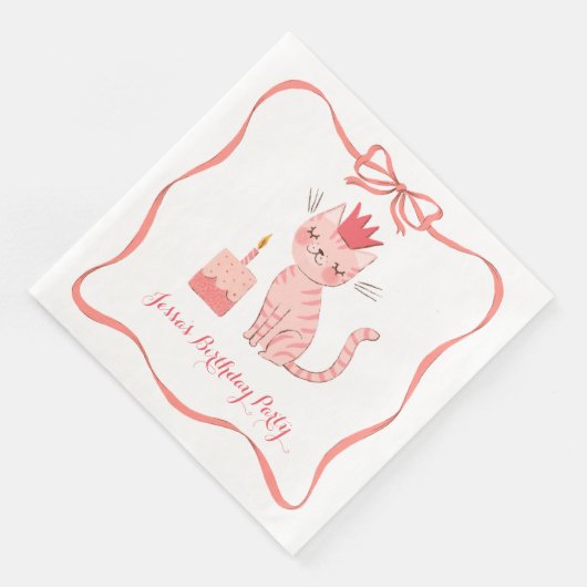 Hübsch Kitty Birthday Serviette (Ecke)