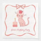 Hübsch Kitty Birthday Serviette (Vorderseite)