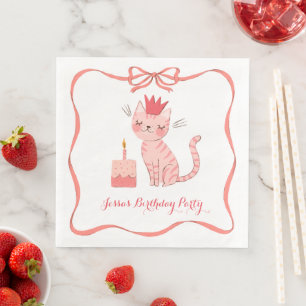 Hübsch Kitty Birthday Serviette