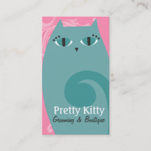 Hübsch Kitty Blue & Pink Visitenkarte