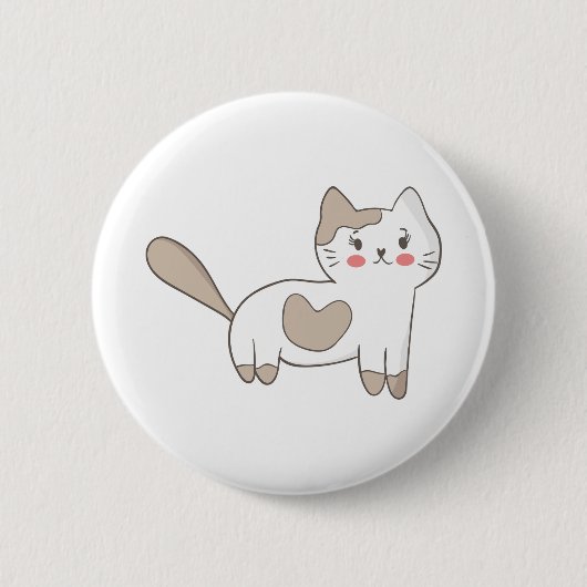 Hübsch Kitty Button (Vorderseite)