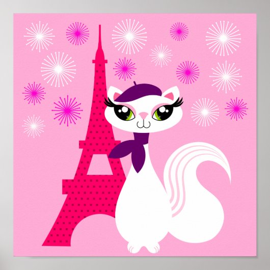 Hübsch Kitty Paris Poster (Vorne)