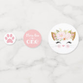HÜBSCH KITTY Personalisiert Cat Birthday Foto Konfetti (Rückseiten)