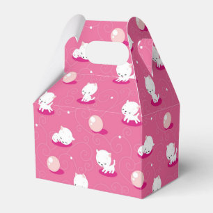Hübsch Kitty Pink Kittens Pattern Gefälligkeitsbox Geschenkschachtel