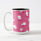 Hübsch Kitty Pink Kittens Pattern Kaffeemaschine T Zweifarbige Tasse (Links)
