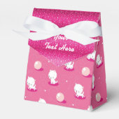Hübsch Kitty Pink Kittens Sparkle Gefallen Box Geschenkschachtel (Vorderseite)