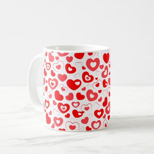 Hübsch Kleine Herzen Kaffeetasse (Vorderseite Links)