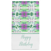 Hübsch Kleine Lila Blume Gemusterte Geschenktasche Kleine Geschenktüte (Vorderseite)