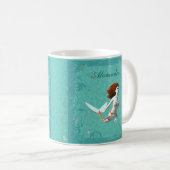 Hübsch Koi Mermaid schwimmen unter Wasser Kaffeetasse (VorderseiteRechts)