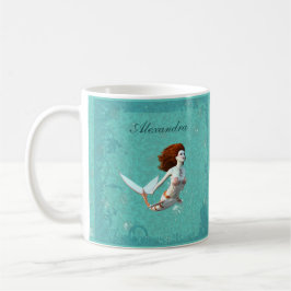 Hübsch Koi Mermaid schwimmen unter Wasser Kaffeetasse