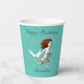 Hübsch Koi Mermaid schwimmen unter Wasser Pappbecher (Vorderseite)