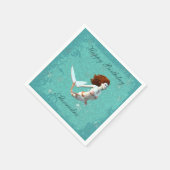 Hübsch Koi Mermaid schwimmen unter Wasser Serviette (Ecke)